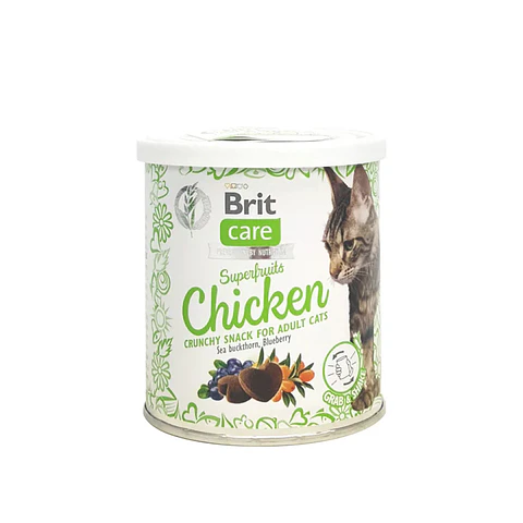 Brit Care Cat Snack SuperFruits Chicken 100grs 