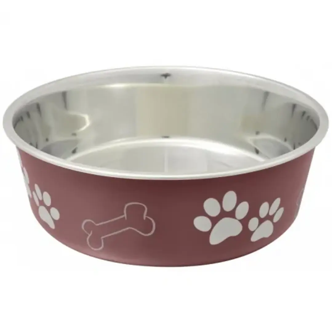 Plato Acero Inox Rojo 1