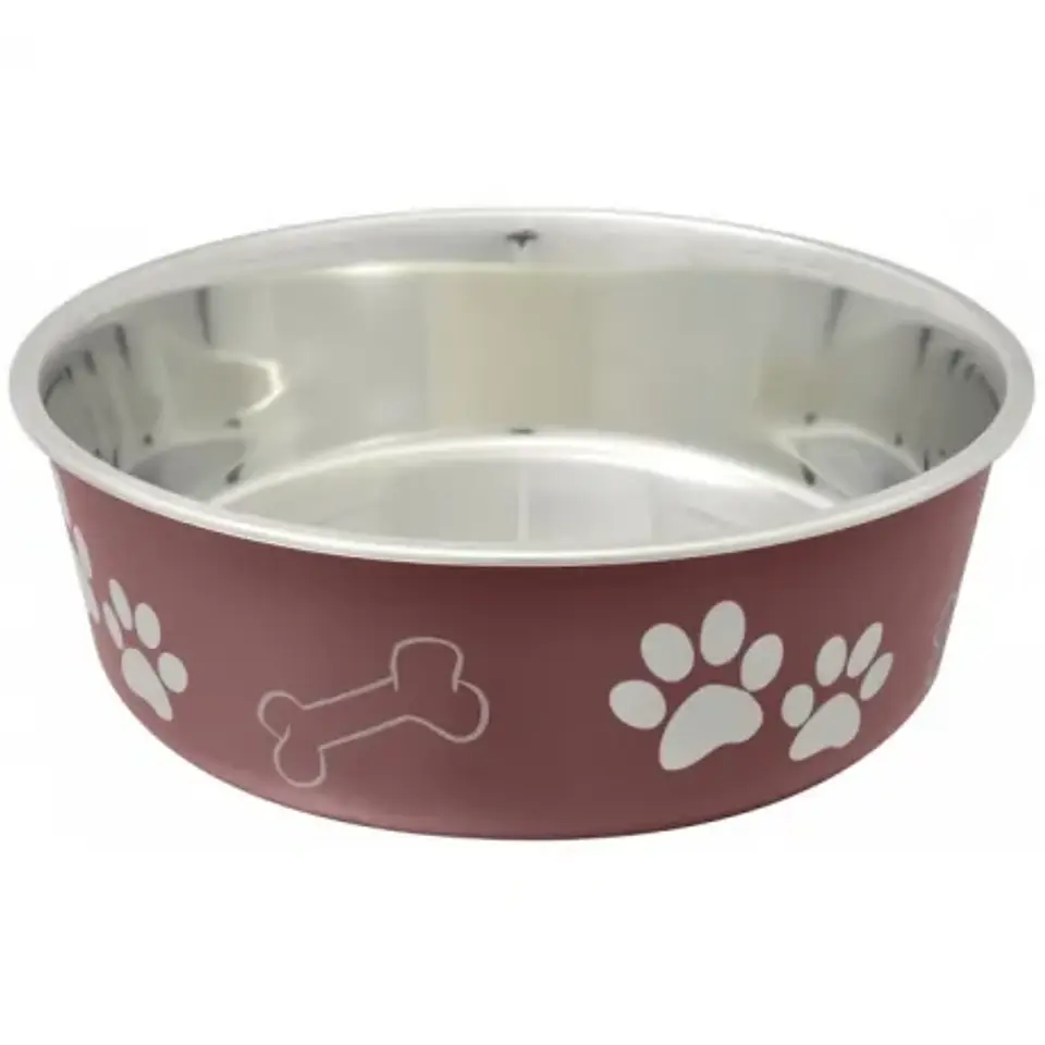 Plato Acero Inox Rojo 1