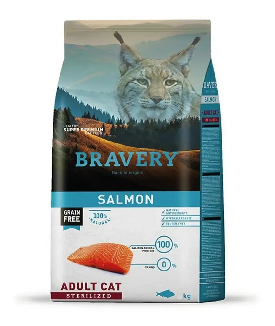 Bravery Salmon Adult Cat Sterilized alimento para gato 2
