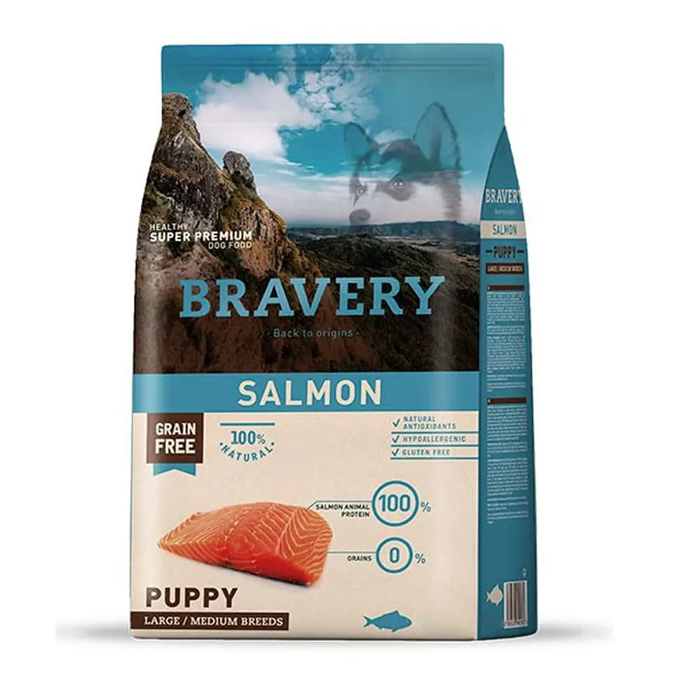 Bravery Salmon Puppy alimento para perro 1