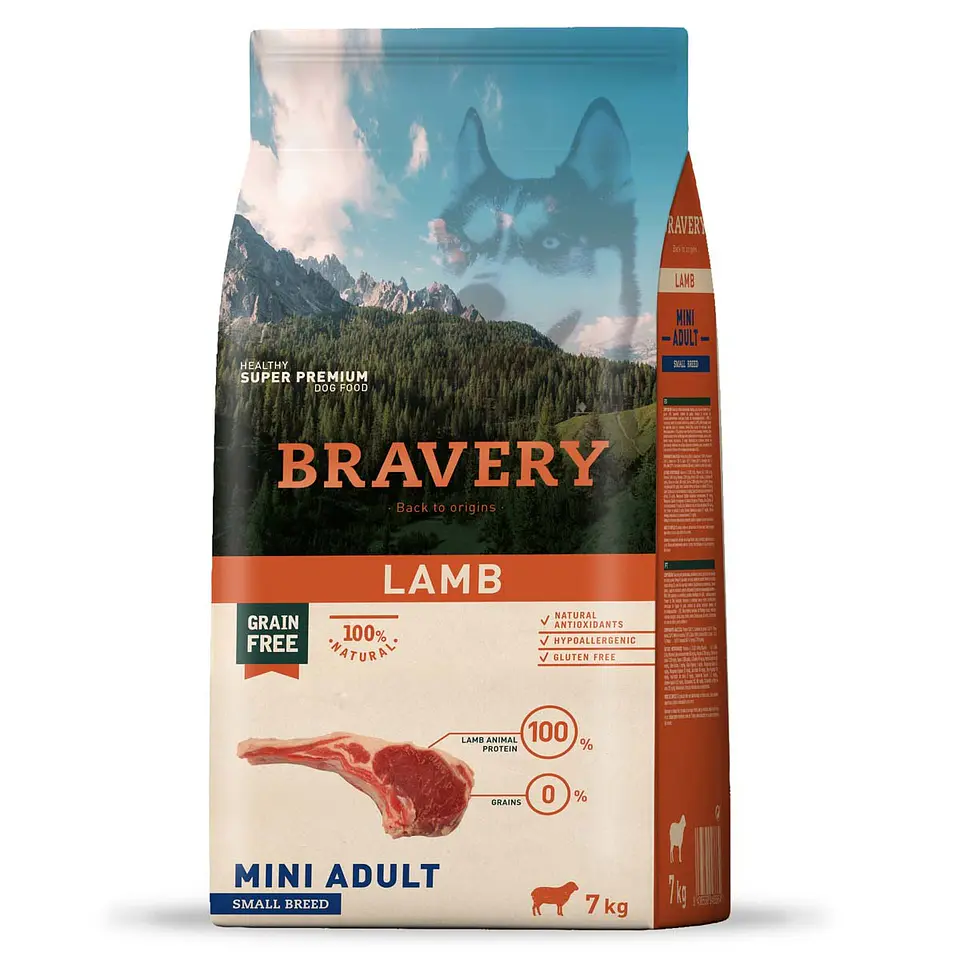 Bravery Lamb Mini Adult alimento para perro 2