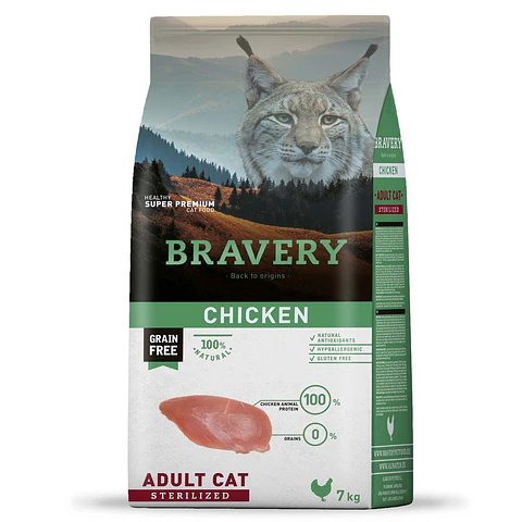 Bravery Chicken Adult Cat Sterilized alimento para gato esterilizado 