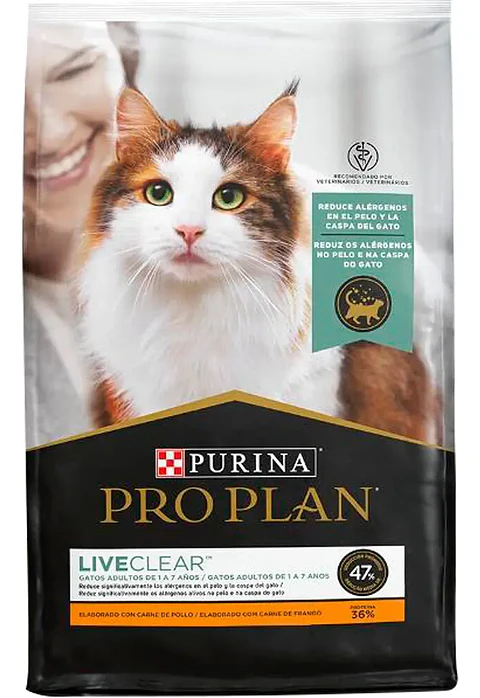 Pro Plan Gato Adulto Live Clear Control Alergenos de Pelo y Caspa 3K