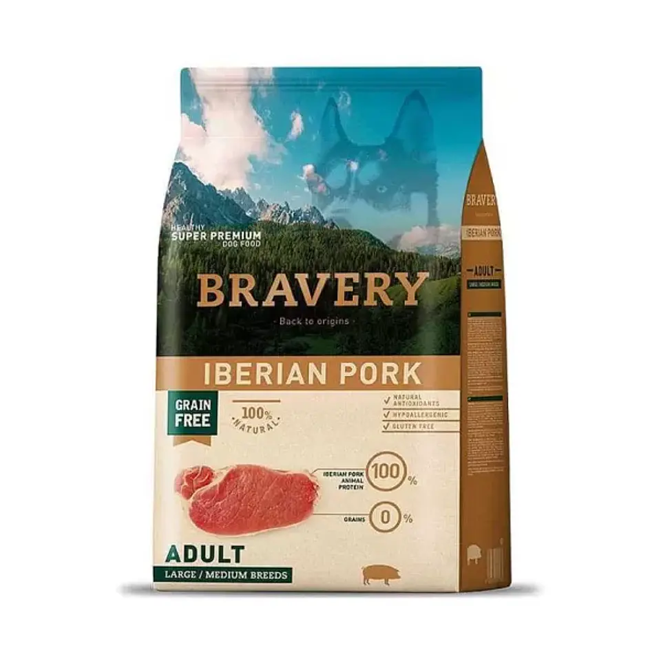 Bravery Iberian Pork Adult alimento para perro 1