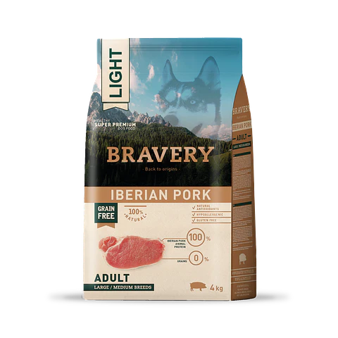 Bravery LIGHT Iberian Pork Adult  alimento para perro