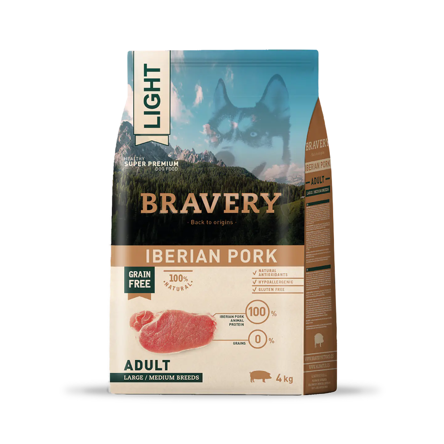 Bravery LIGHT Iberian Pork Adult  alimento para perro 1