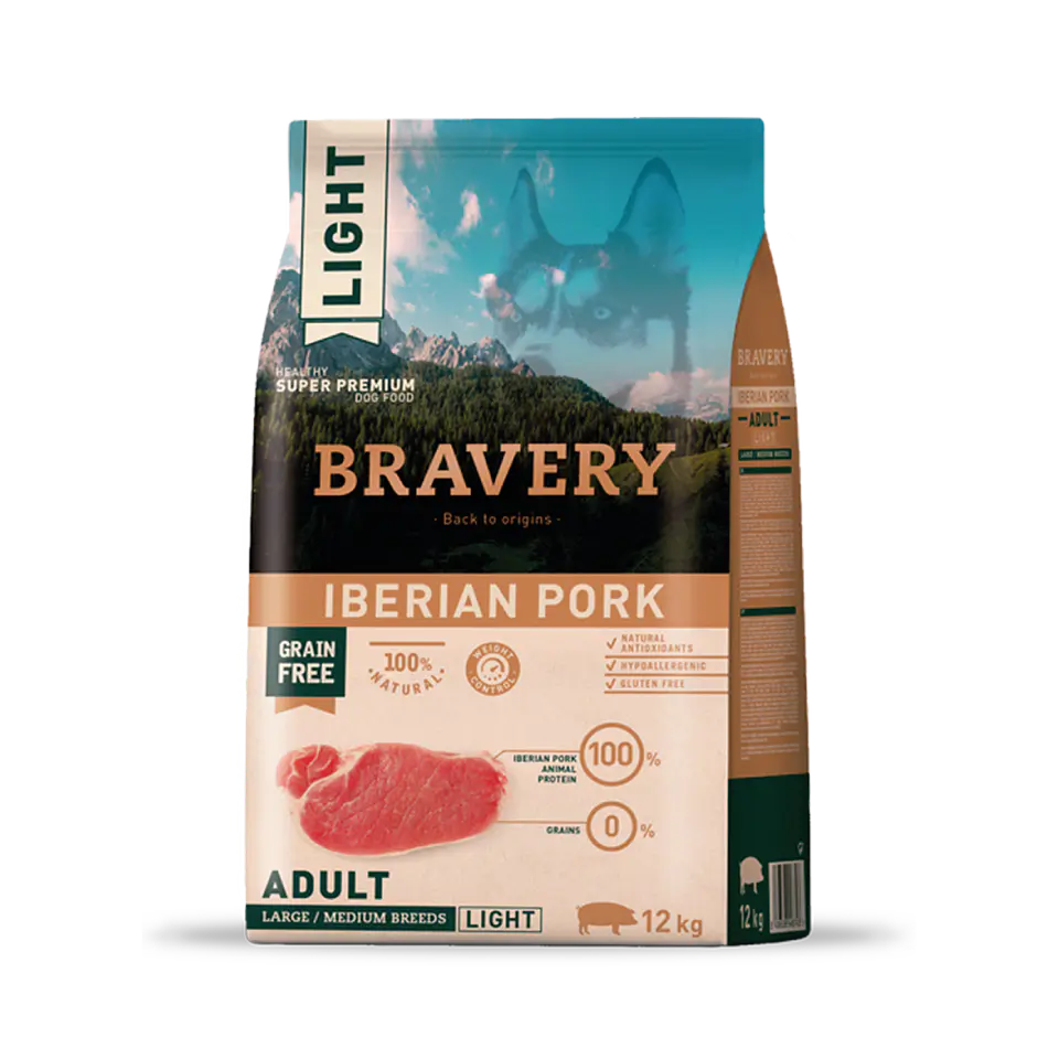 Bravery LIGHT Iberian Pork Adult  alimento para perro 2