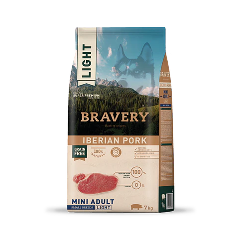 Bravery Iberian Pork LIGHT Mini Adulto alimento para perro