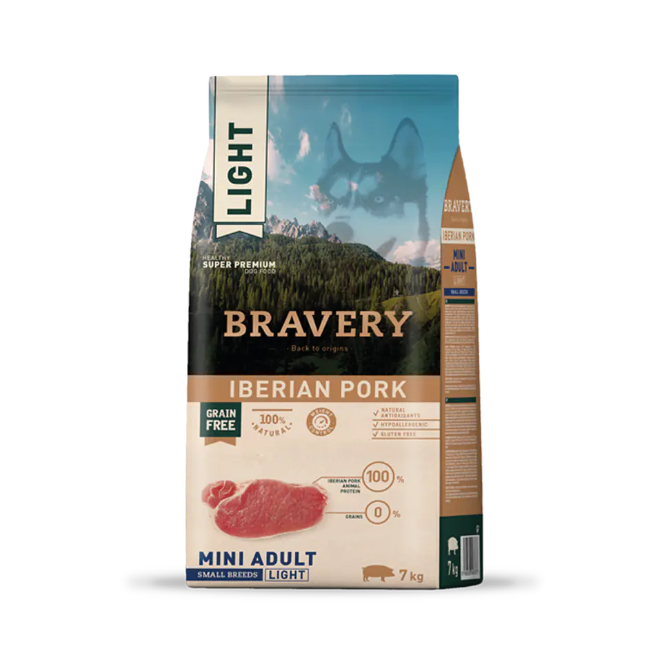 Bravery Iberian Pork LIGHT Mini Adulto alimento para perro 2