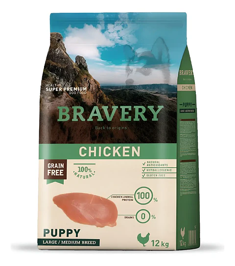 Bravery Chicken Puppy alimento para perro