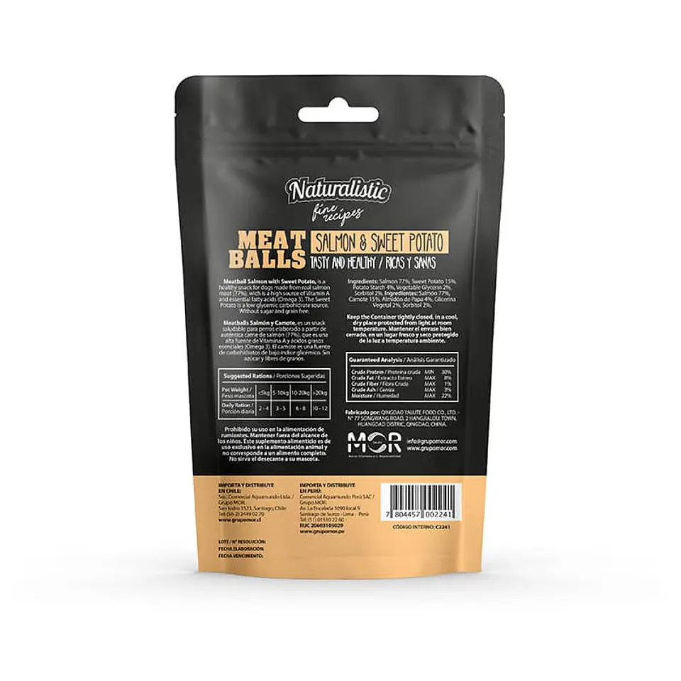 Naturalistic Snack Meat Balls Salmon y Patata 100 Grs 2