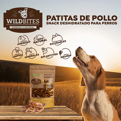 Snack Wild Bites Patitas de Pollo 60g 