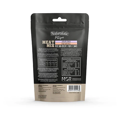 Naturalistic MeatMix Cordero con Espinaca y Carne con Manzana  100 Grs