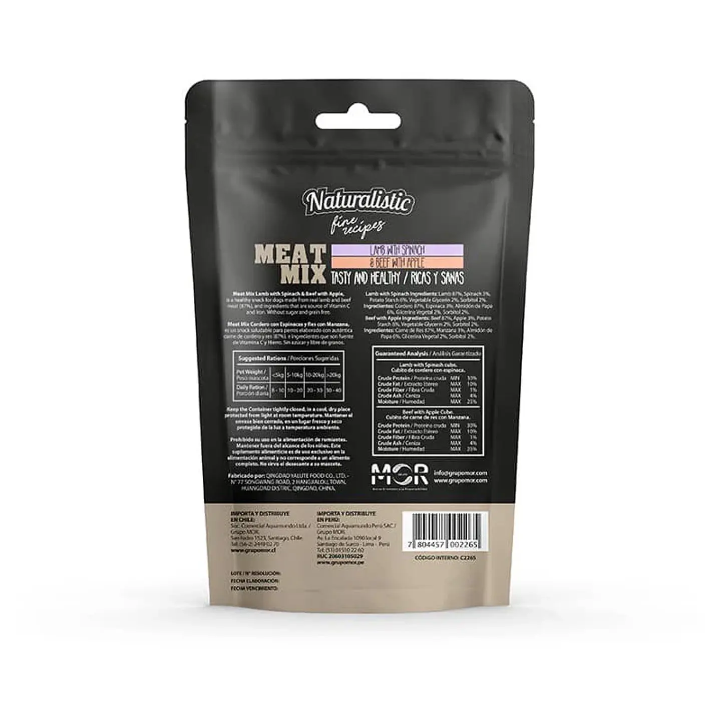 Naturalistic MeatMix Cordero con Espinaca y Carne con Manzana  100 Grs 2
