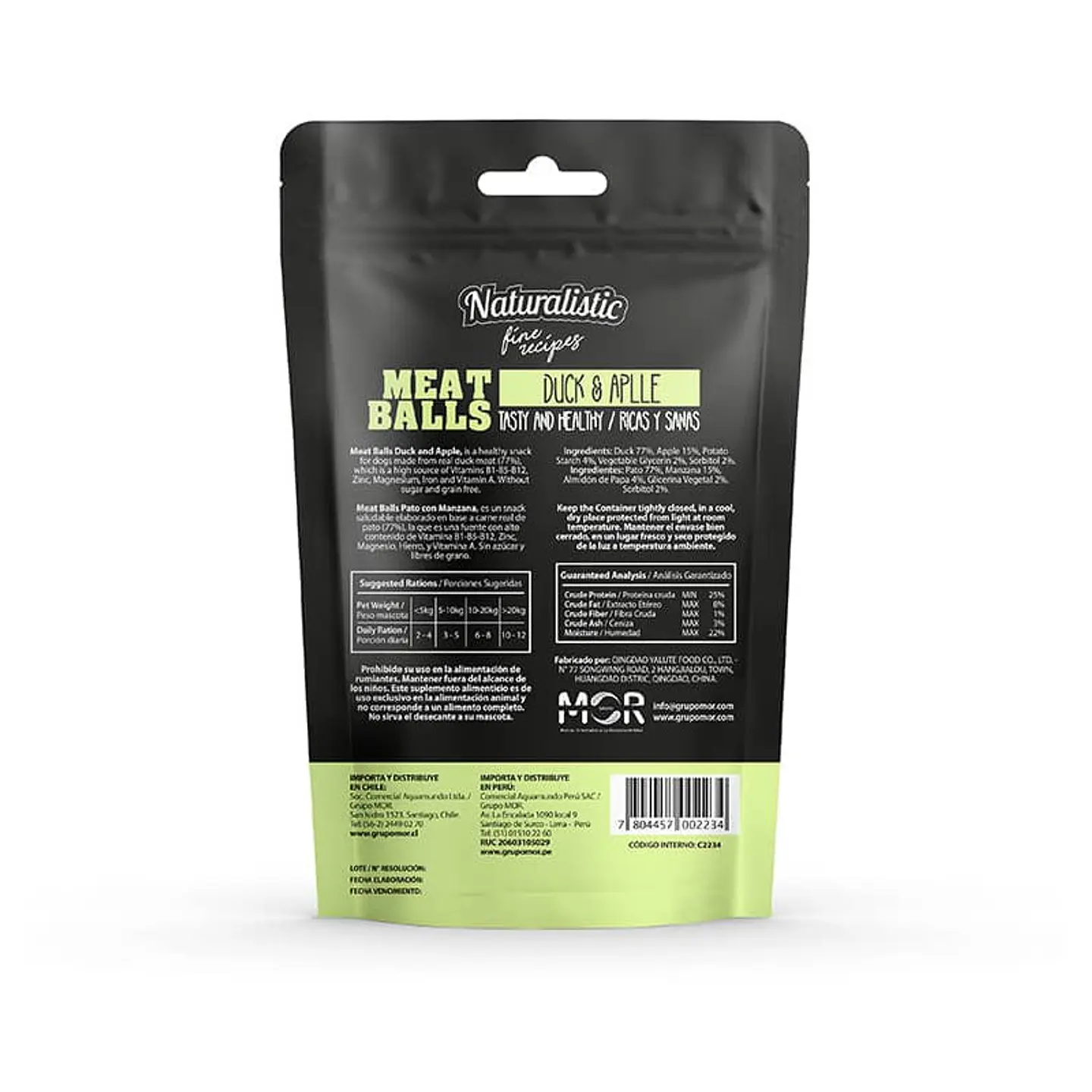 Naturalistic Snack Meats Balls Pato y Manzana 100 grs 2