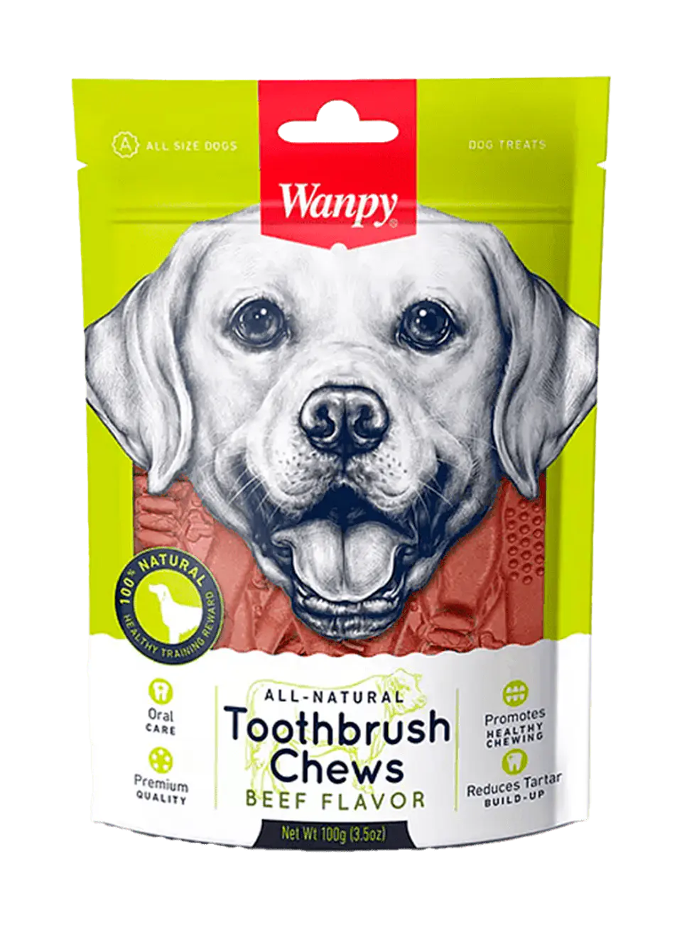 Snack Wanpy Toothbrush Chews Beef Flavor 1