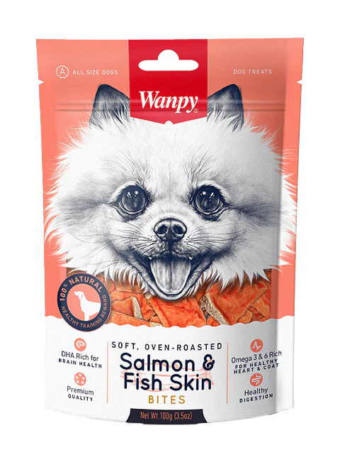 Snack Wanpy Salmon & Fish Skin Salmon con piel