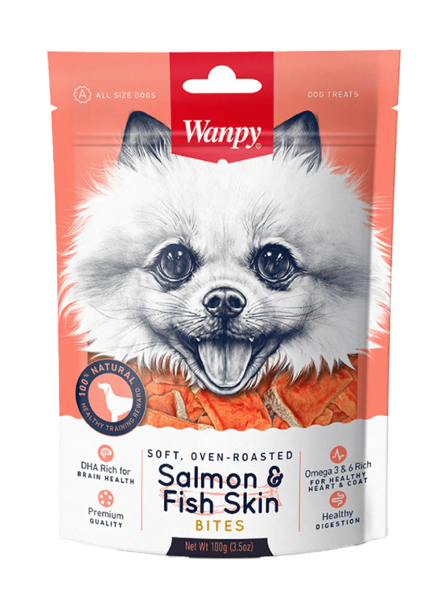 Snack Wanpy Salmon & Fish Skin Salmon con piel 1
