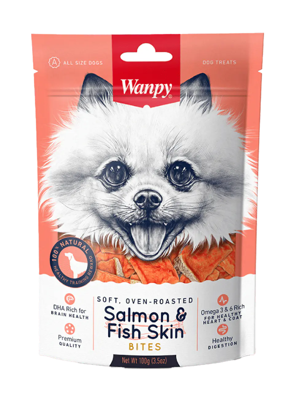 Snack Wanpy Salmon & Fish Skin Salmon con piel 1