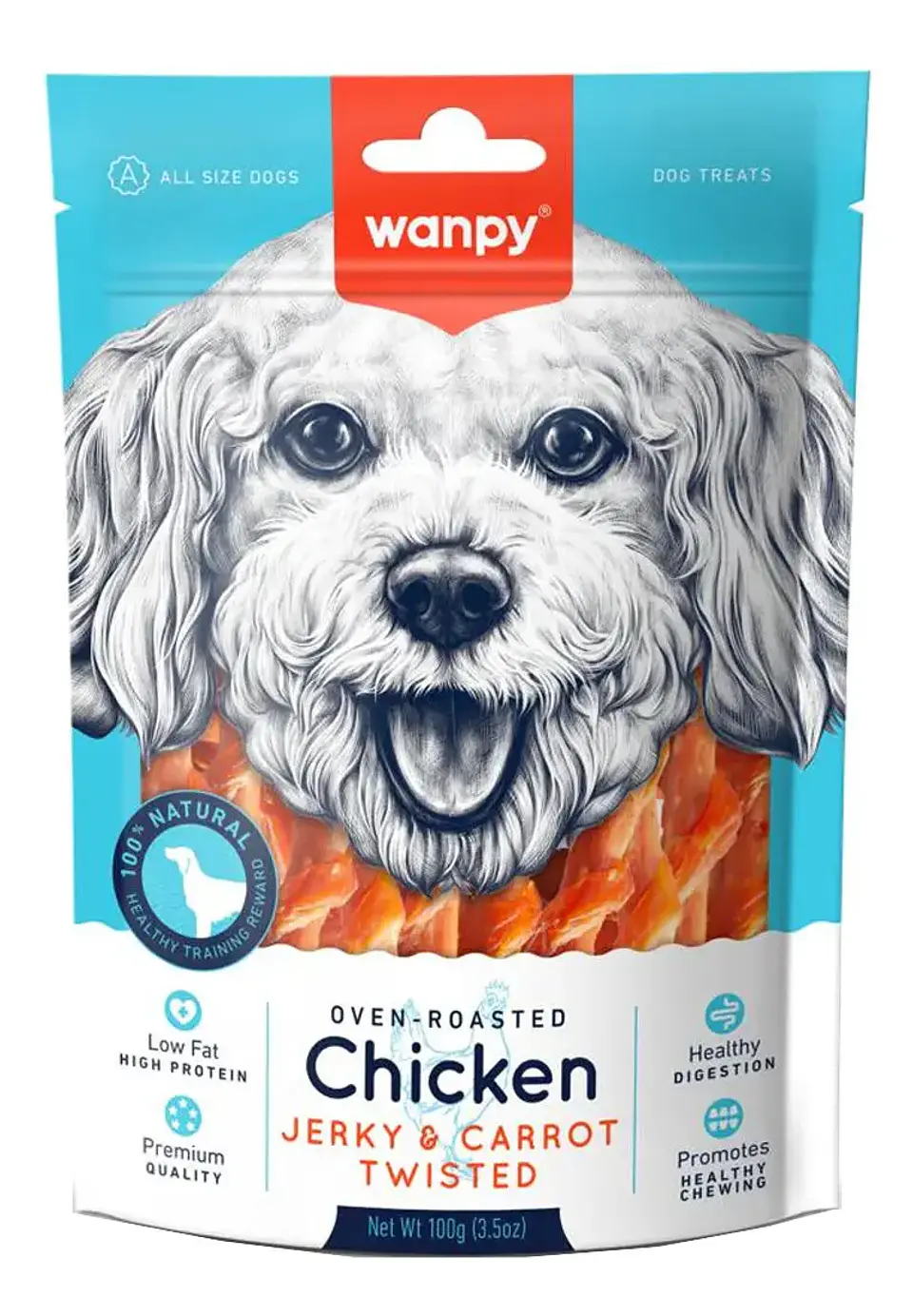 Snack Wanpy Chicken Jerky & Carrot Sticks  1