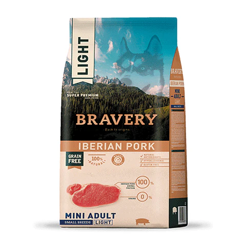 Bravery Iberian Pork LIGHT Mini Adulto alimento para perro