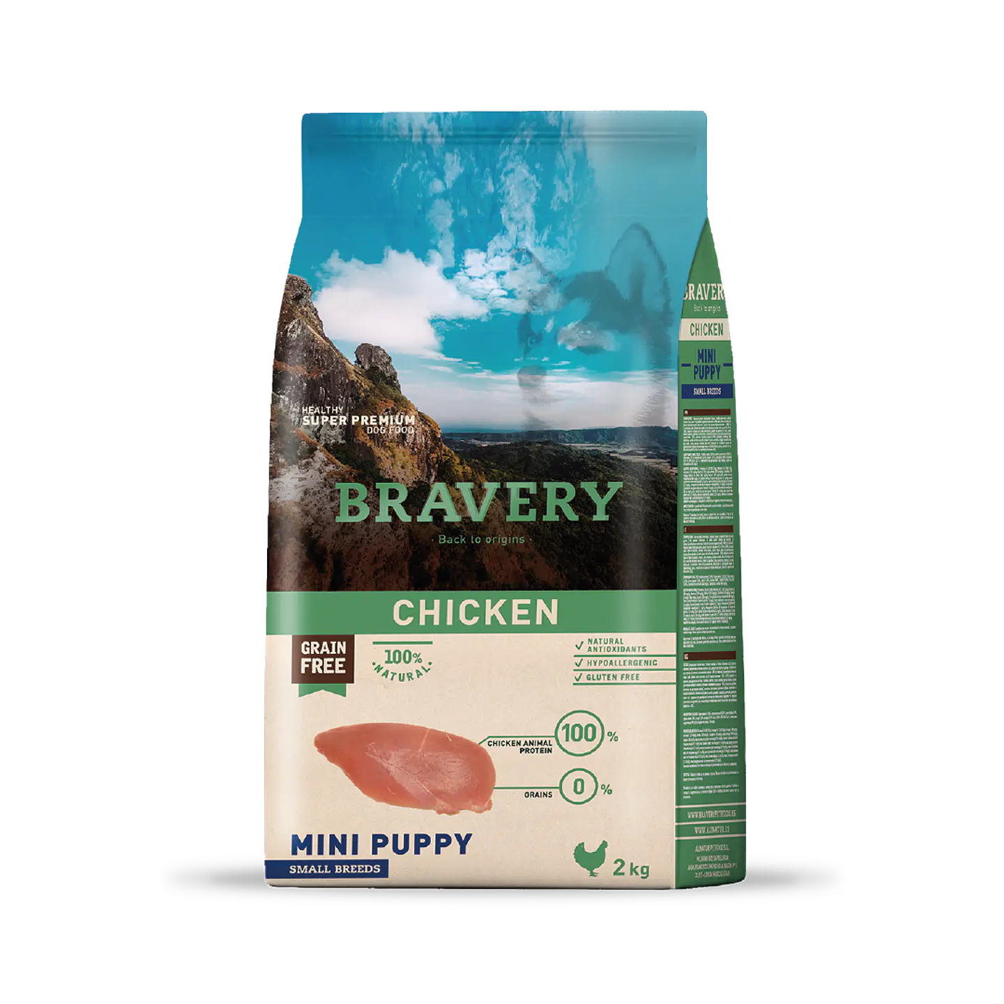 Bravery Chicken Mini Puppy alimento para perro 3