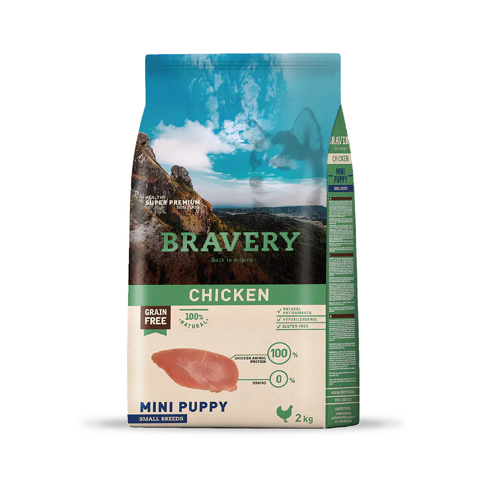 Bravery Chicken Mini Puppy alimento para perro 3