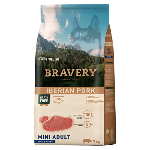 Bravery Iberian Pork Mini Adult alimento para perro