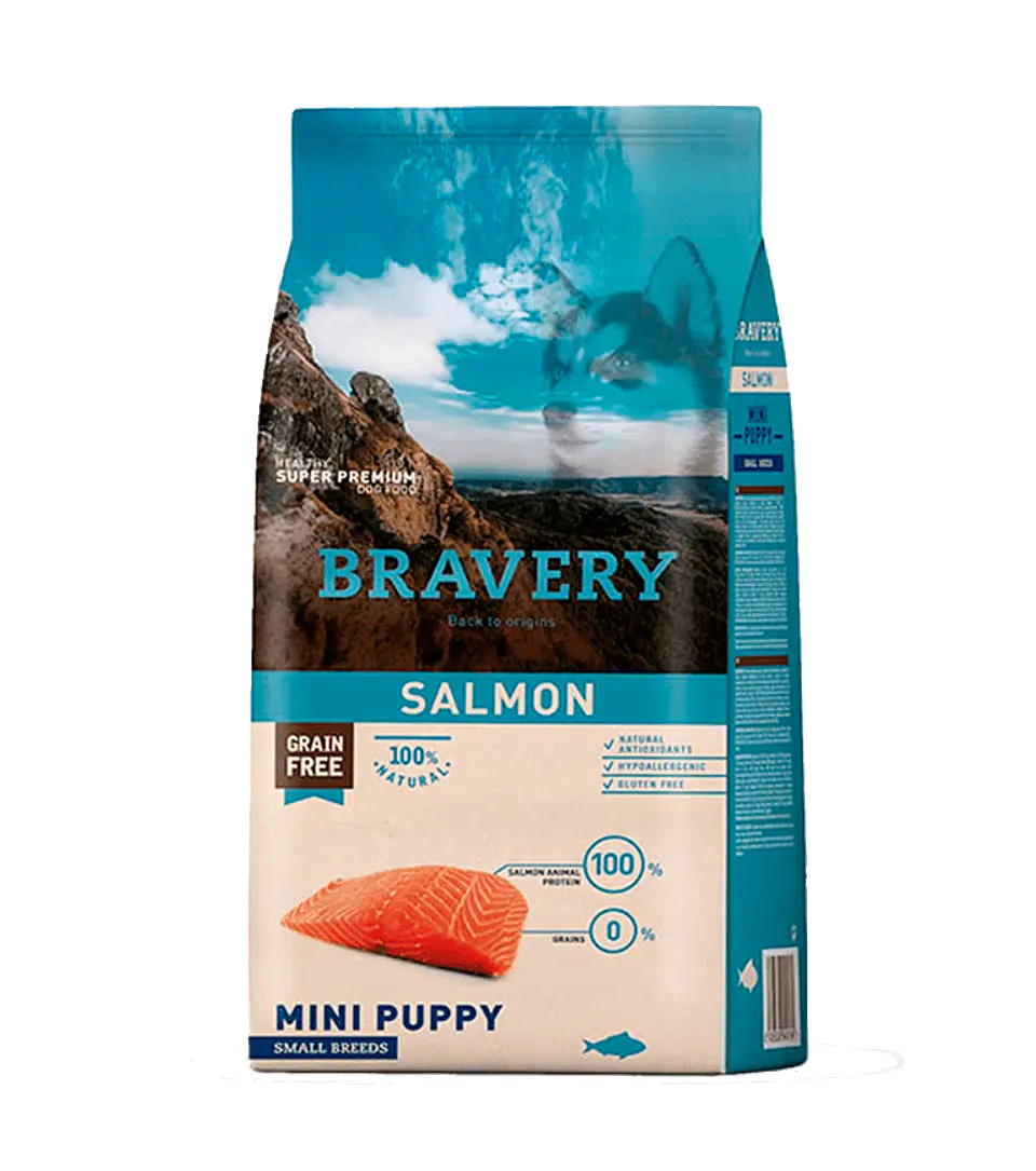 Bravery Salmon Mini Puppy alimento para perro 1