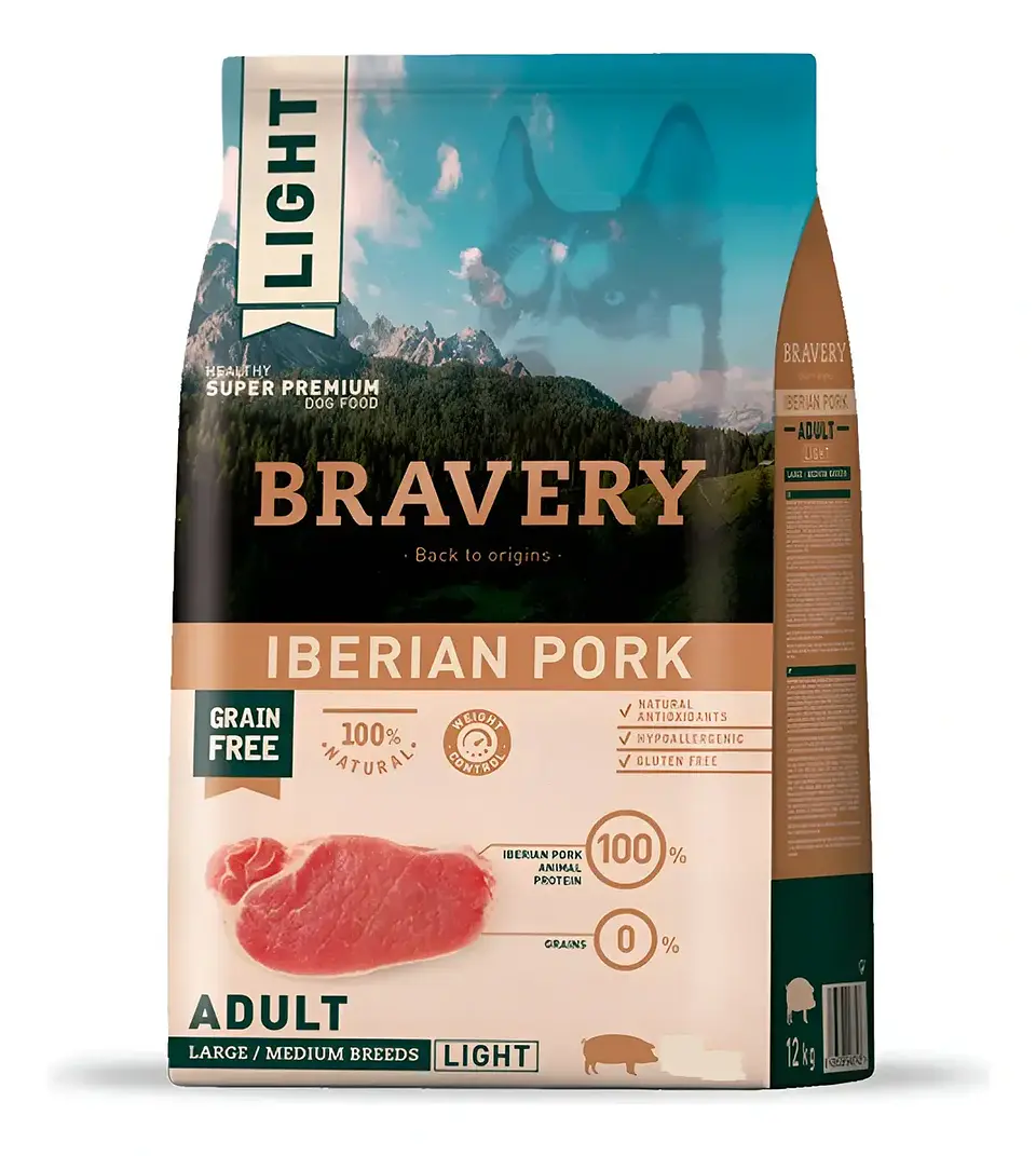 Bravery LIGHT Iberian Pork Adult  alimento para perro 1