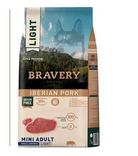Bravery Iberian Pork LIGHT Mini Adulto alimento para perro