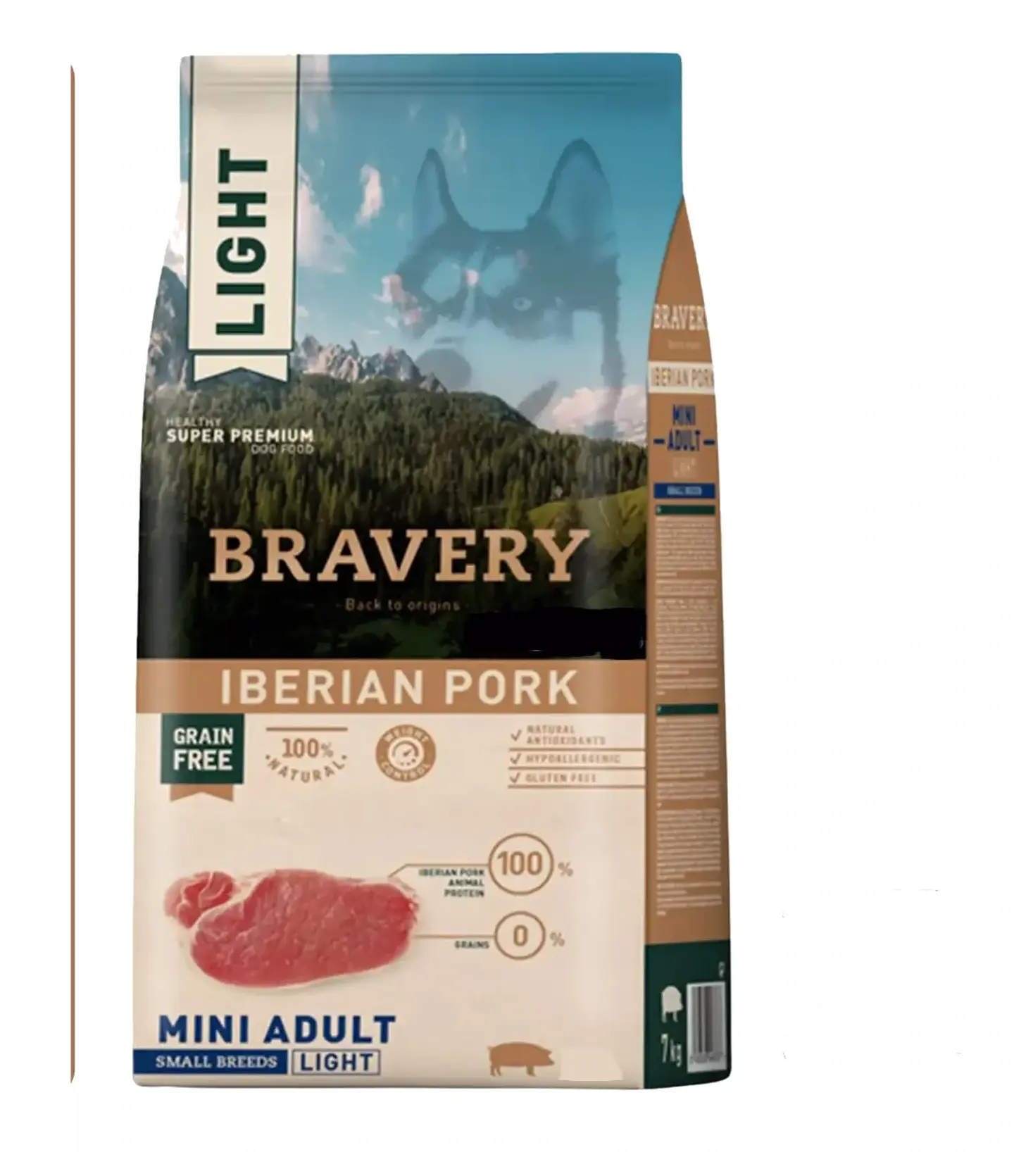 Bravery Iberian Pork LIGHT Mini Adulto alimento para perro 1
