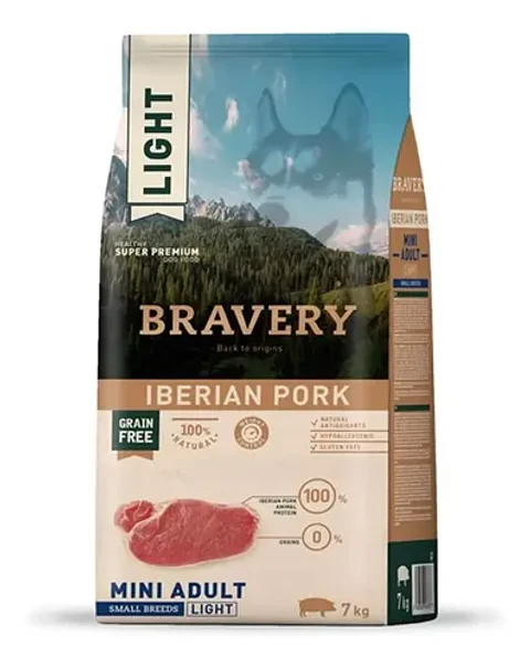 Bravery Iberian Pork LIGHT Mini Adulto alimento para perro