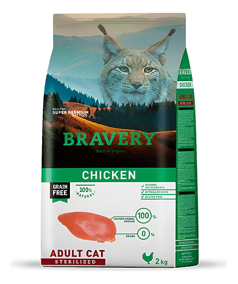 Bravery Chicken Adult Cat Sterilized alimento para gato esterilizado 