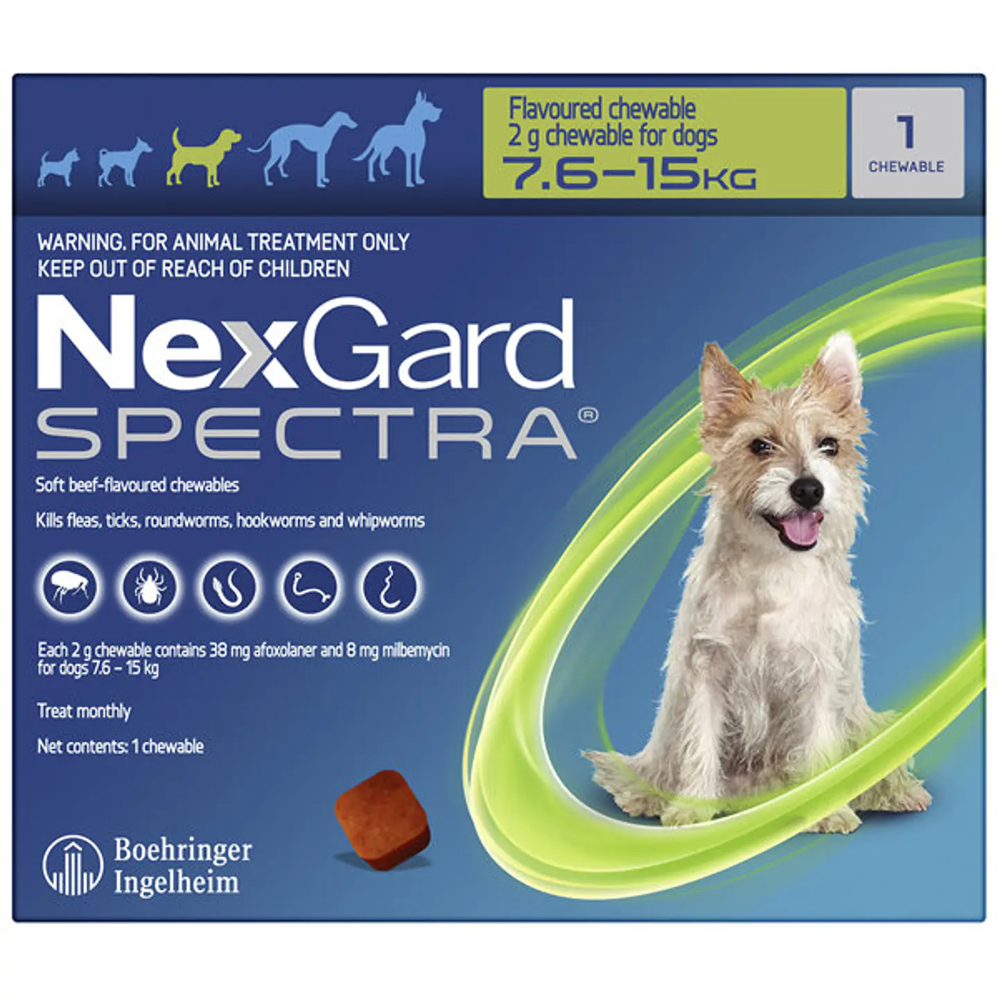 NexGard Spectra 7.6 a 15K 1 Comprimido  2