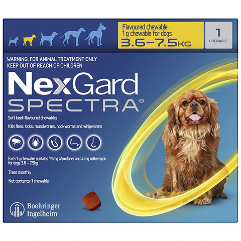 NexGard Spectra 3.6 a 7.5K 1 Comprimido 