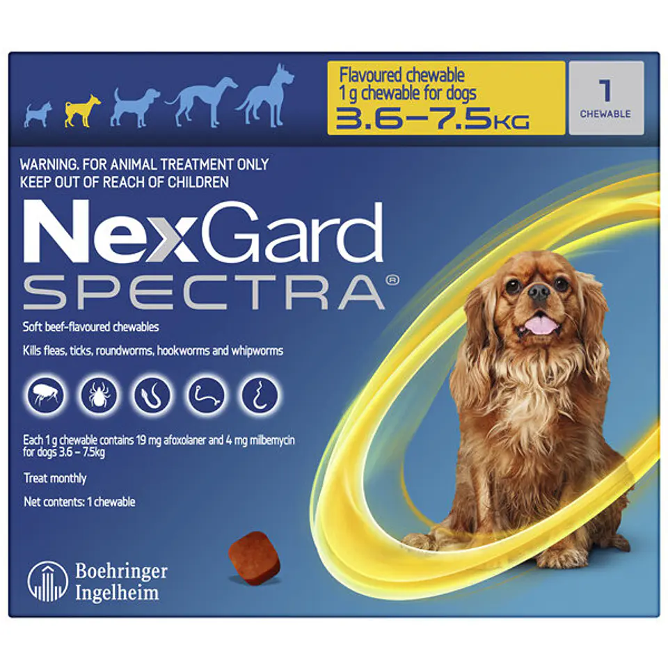 NexGard Spectra 3.6 a 7.5K 1 Comprimido  2