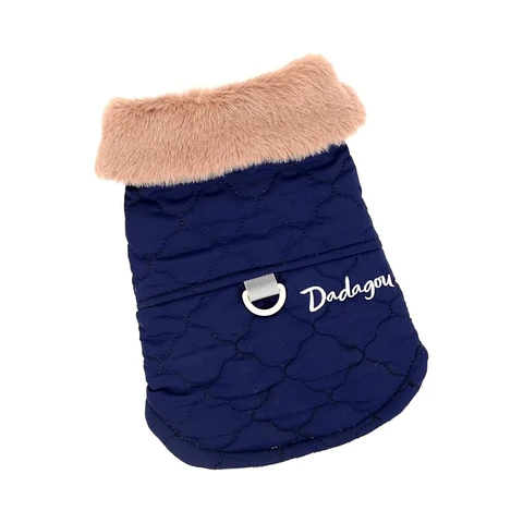 Parka Cuello Peludo Azul