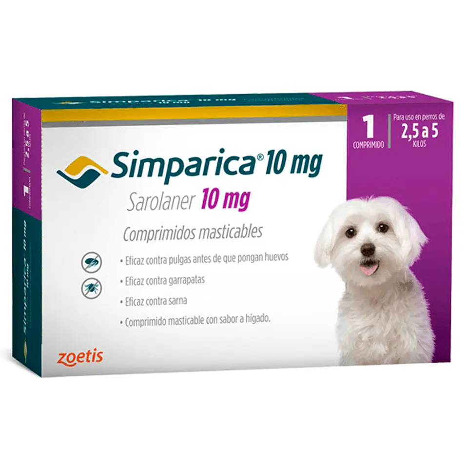 Simparica Contra Pulgas y Garrapatas Sarna 2.5 a 5K  1
