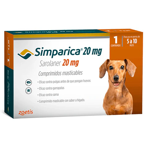 Simparica - Contra Pulgas - Garrapatas - Sarna