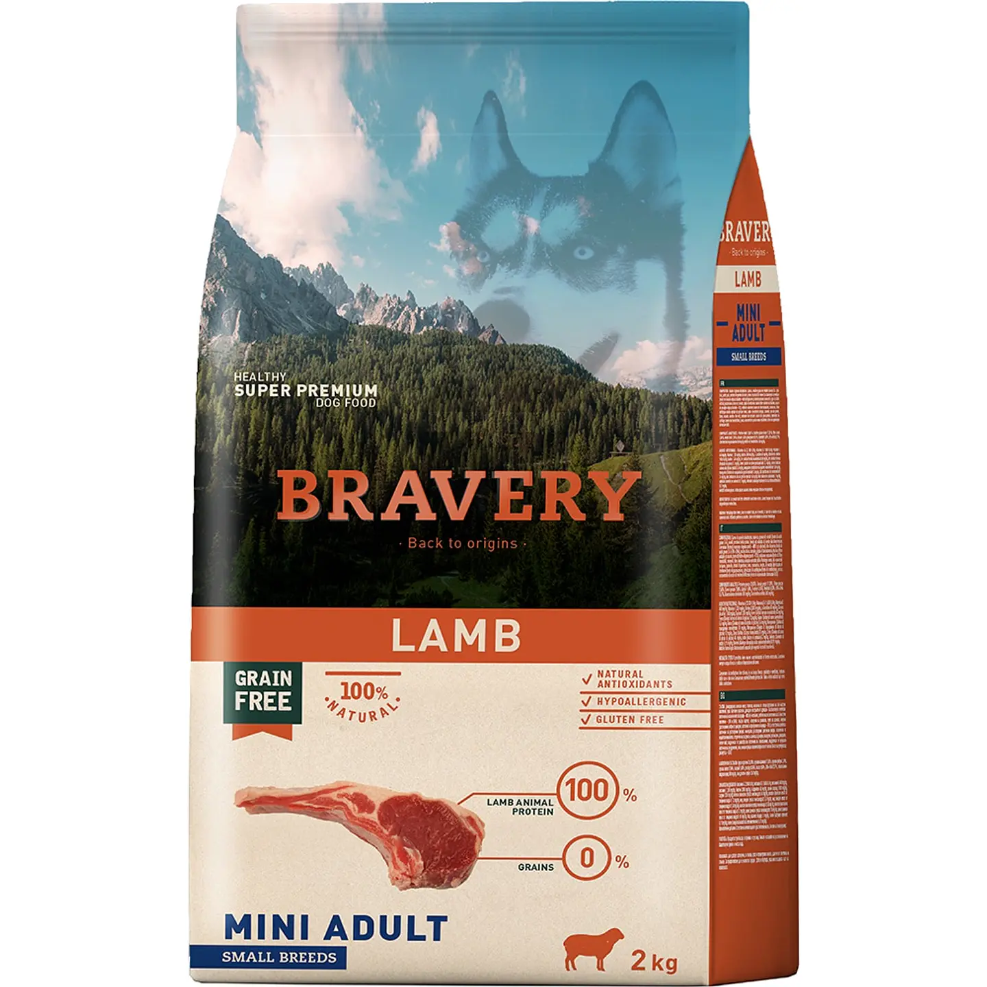 Bravery Lamb Mini Adult alimento para perro 1