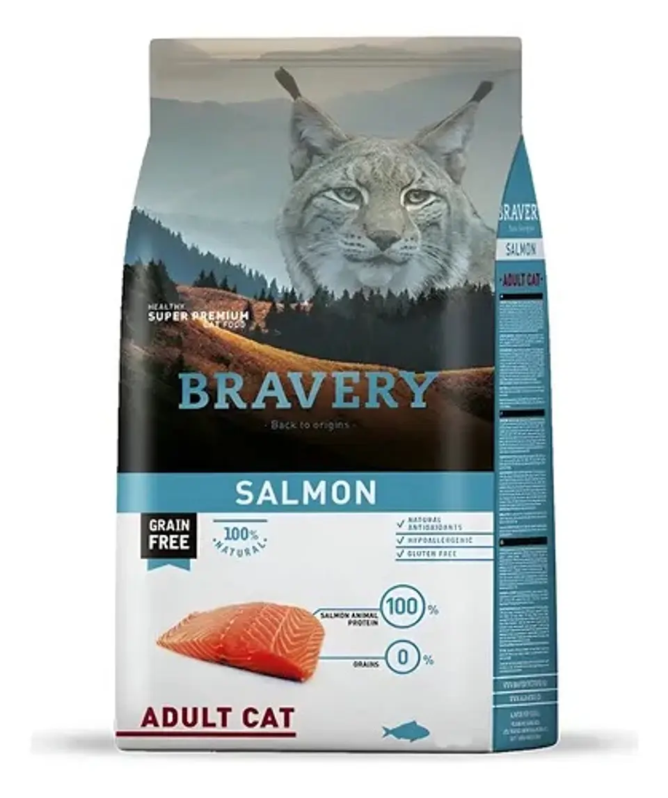 Bravery Salmon Adult Cat alimento para gato  1