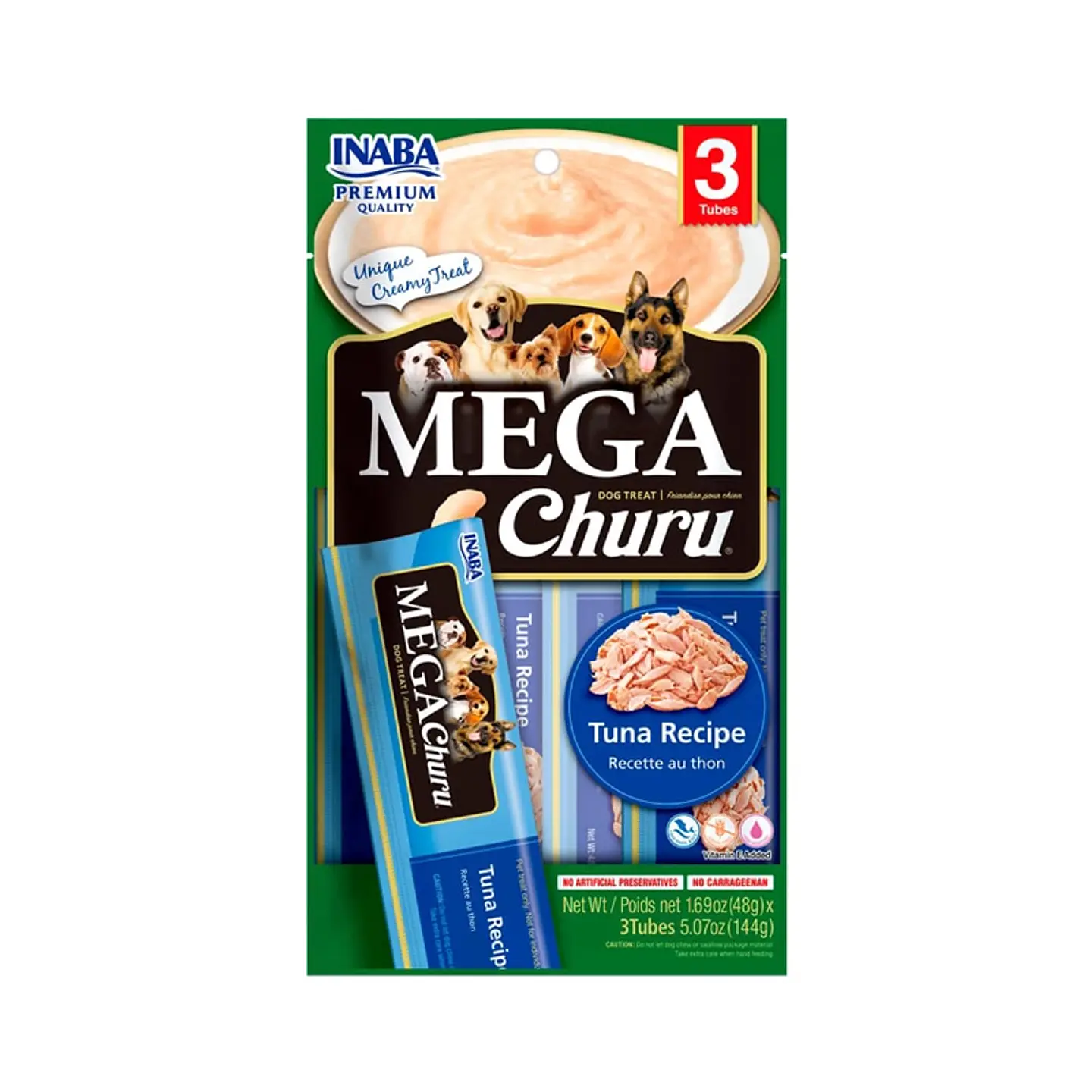 Mega Churu Dog Atun 48grs 3 Tubos  1