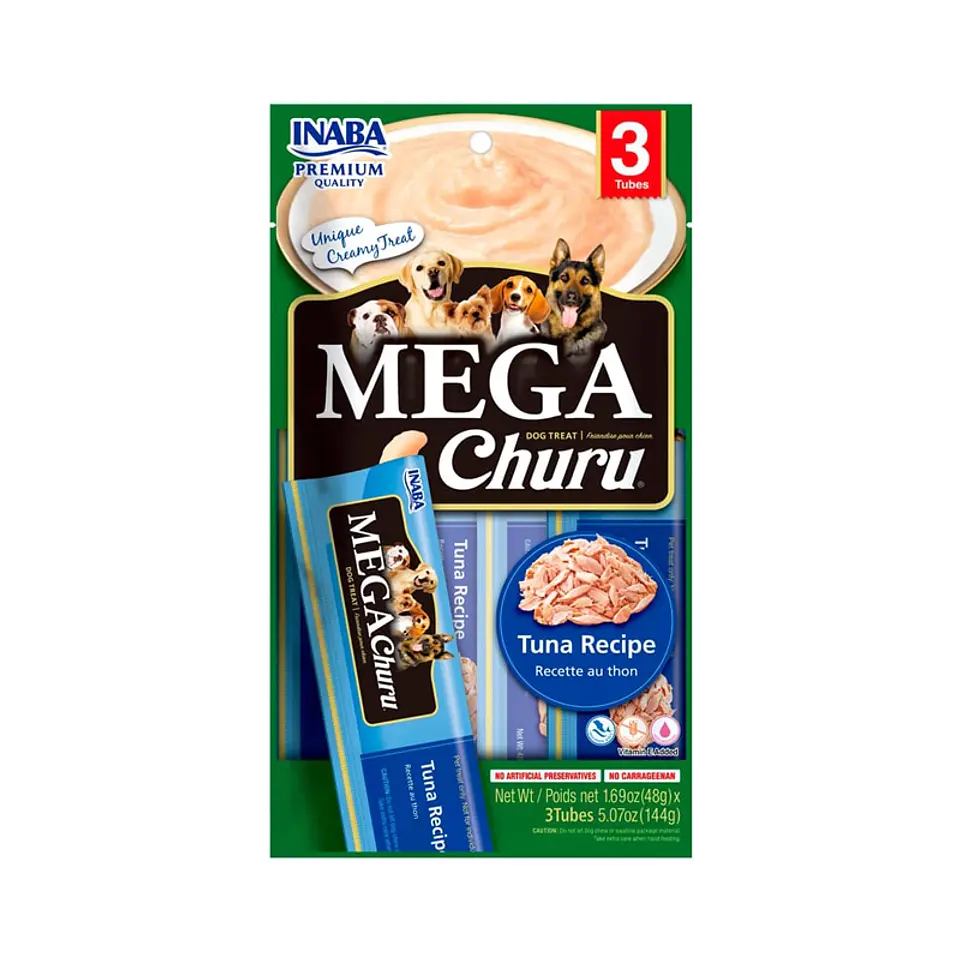 Mega Churu Dog Atun 48grs 3 Tubos  1