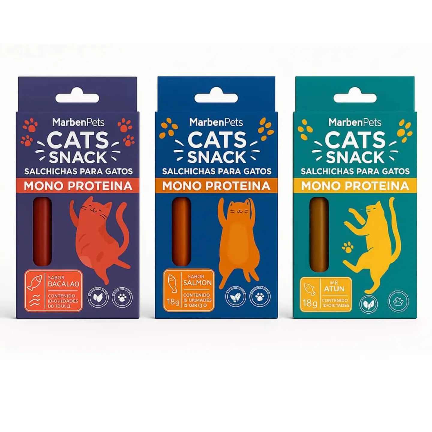Salchichas MonoProteicas Gato 10 unidades 15grs C/U 1