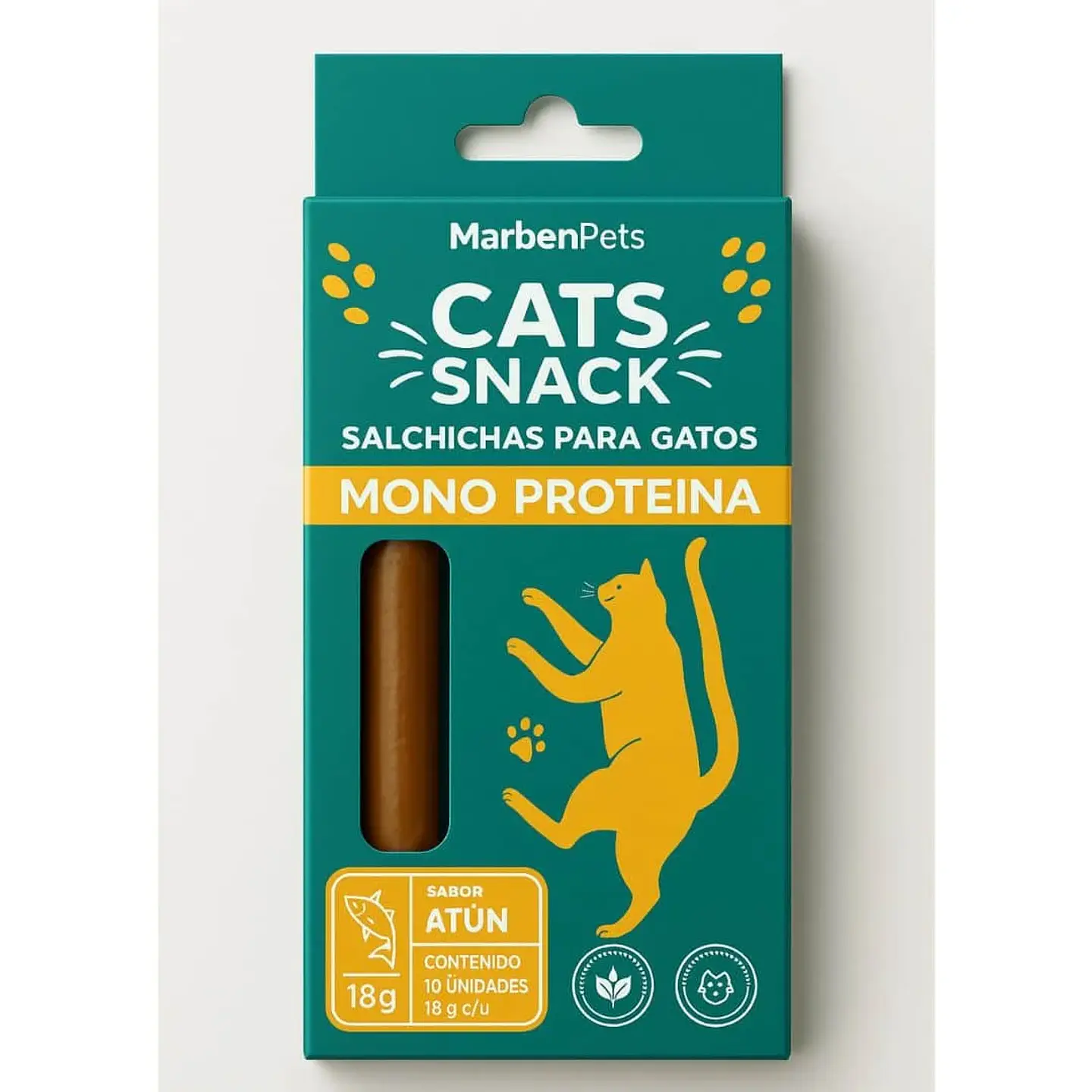 Salchichas MonoProteicas Gato 10 unidades 15grs C/U 3