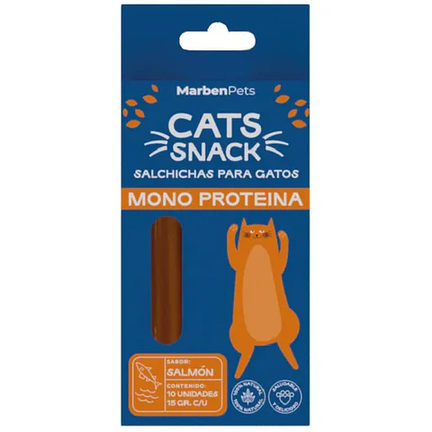 Salchichas MonoProteicas Gato 10 unidades 15grs C/U