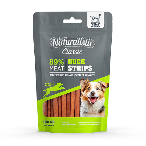 Naturalistic Premio en Tiras para Perros Duck strip 100 grs 