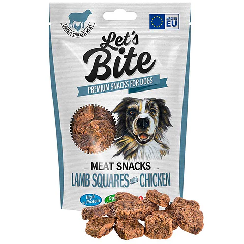 Brit Lets Bite Meat Lamb Squares With Chicken 80Gr 